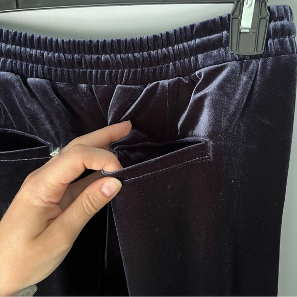 GAP Luxe Velvet High Waisted Navy Blue Jogger Lounge Pants Size XSmall - Picture 14 of 14